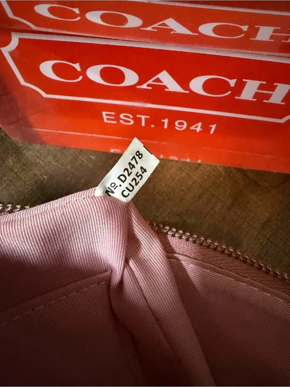 Coach Pink Sundae Wristlet